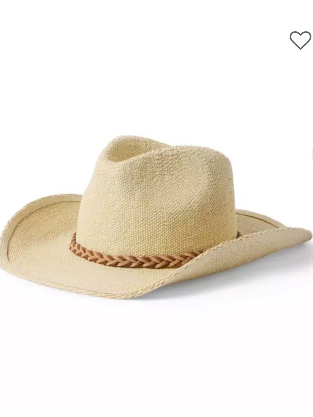 Janie and Jack kids Straw Cowboy Hat in Tan with Braided Band